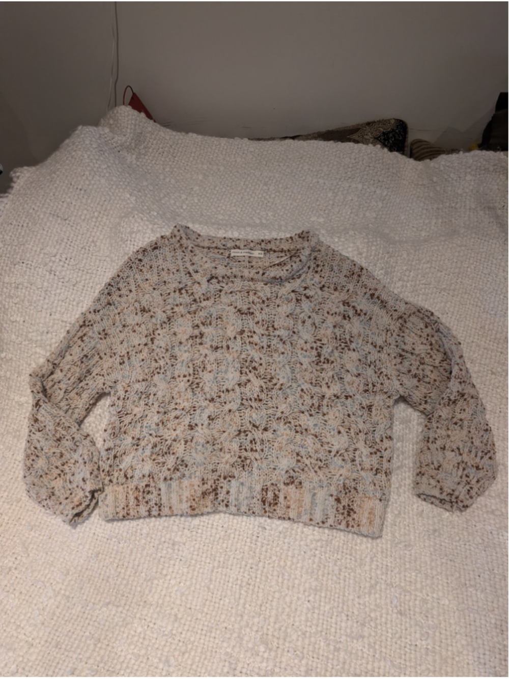 Women's Moon & Madison Crew Neck Sweater XS Beige Brown
